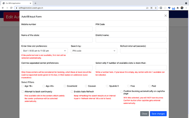 Cowin Booking chrome谷歌浏览器插件_扩展第1张截图