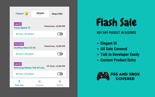 Flipkart & Amazon Flash Sale - ChromeXT chrome谷歌浏览器插件_扩展第1张截图