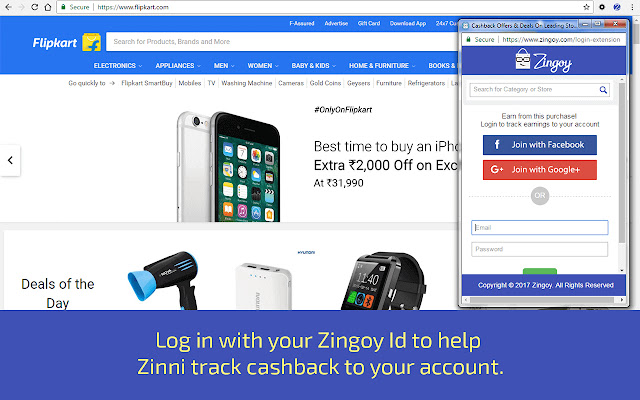 Zingoy Cashback chrome谷歌浏览器插件_扩展第2张截图
