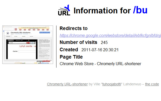 Chromerly URL-shortener chrome谷歌浏览器插件_扩展第4张截图