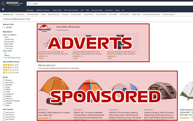 eBay™ & Amazon™ Adblocker No Ads & Sponsored chrome谷歌浏览器插件_扩展第1张截图