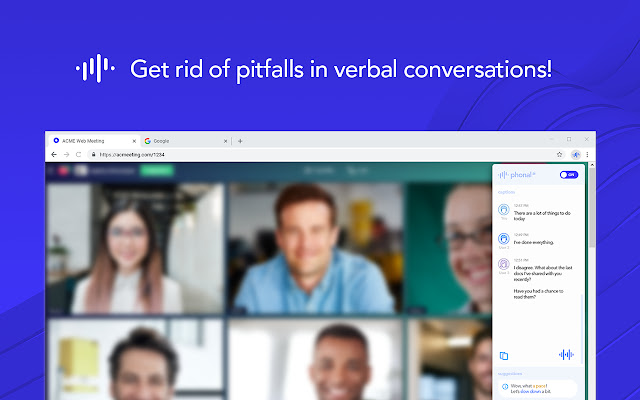 Phonal Assistant - Productive Online Meetings chrome谷歌浏览器插件_扩展第1张截图