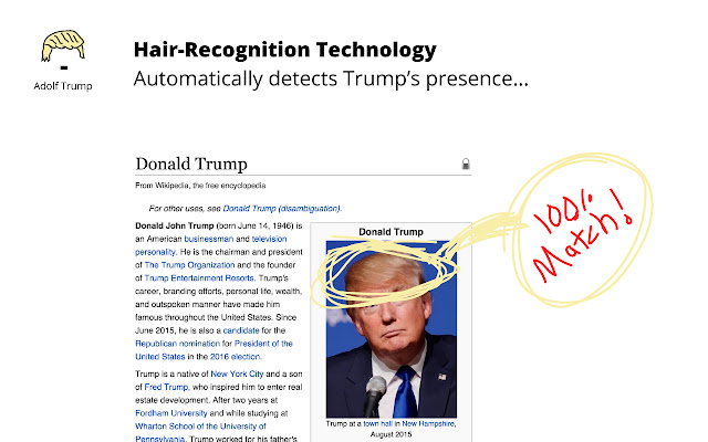 Adolf Trump chrome谷歌浏览器插件_扩展第2张截图
