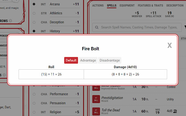 DnD Dice Roller chrome谷歌浏览器插件_扩展第1张截图