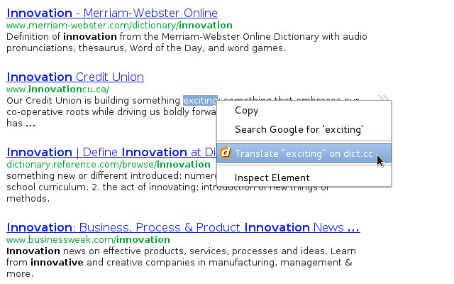 dict.cc context menu chrome谷歌浏览器插件_扩展第1张截图