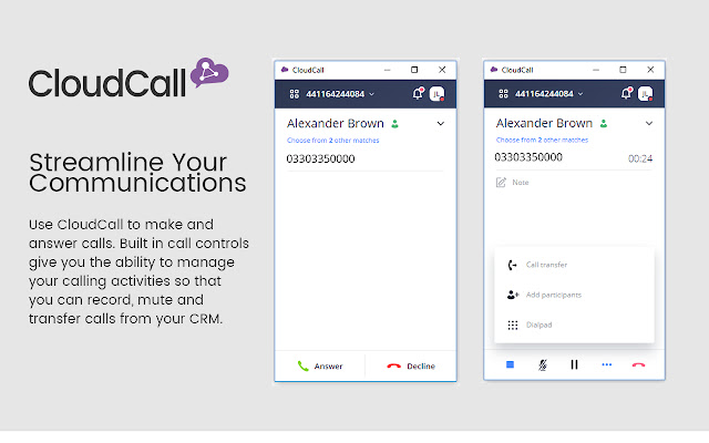 CloudCall Unified Communications for CRM chrome谷歌浏览器插件_扩展第1张截图