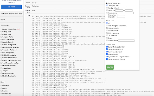 Salesforce Debug Log viewer chrome谷歌浏览器插件_扩展第2张截图