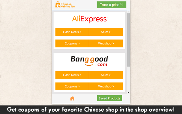 AliExpress Price Tracker | ChineseWebshopTips chrome谷歌浏览器插件_扩展第1张截图