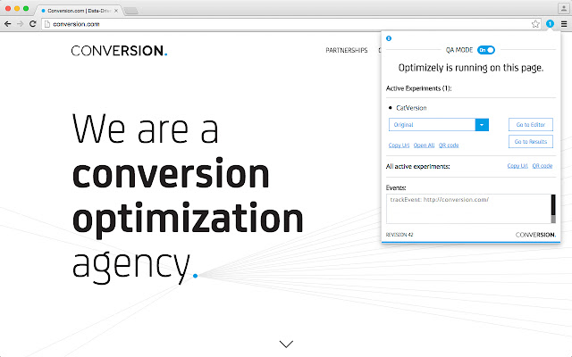Conversion.com's Optimizely Chrome Extension chrome谷歌浏览器插件_扩展第1张截图