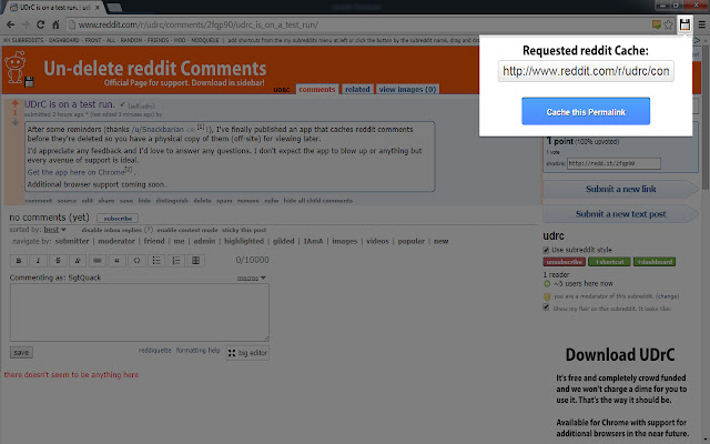 Un-Delete reddit Comments chrome谷歌浏览器插件_扩展第2张截图