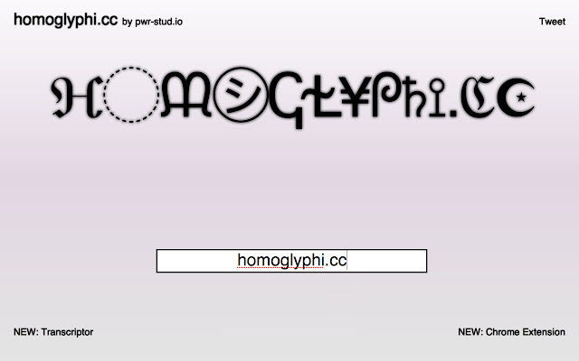 Homoglyphi.cc chrome谷歌浏览器插件_扩展第4张截图