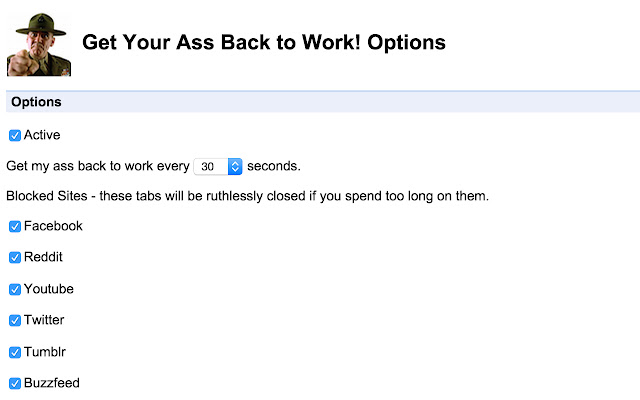 Get Your Ass Back to Work! chrome谷歌浏览器插件_扩展第3张截图