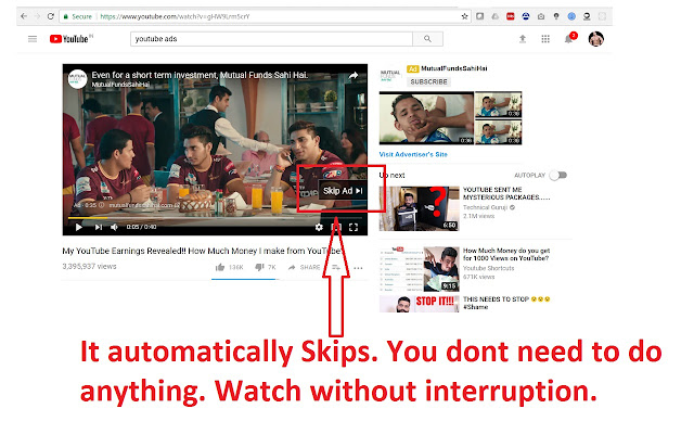 Youtube Auto Ad Block & Auto Ad Skip. chrome谷歌浏览器插件_扩展第1张截图