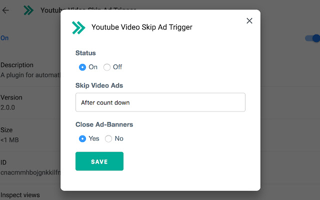 Youtube Video Skip Ad Trigger chrome谷歌浏览器插件_扩展第2张截图