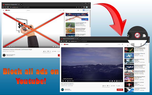过滤广告 為 Youtube™ chrome谷歌浏览器插件_扩展第1张截图
