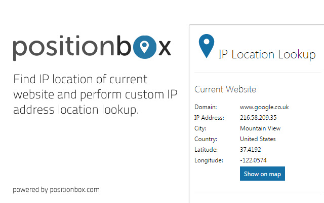 IP Location Lookup Tool chrome谷歌浏览器插件_扩展第1张截图