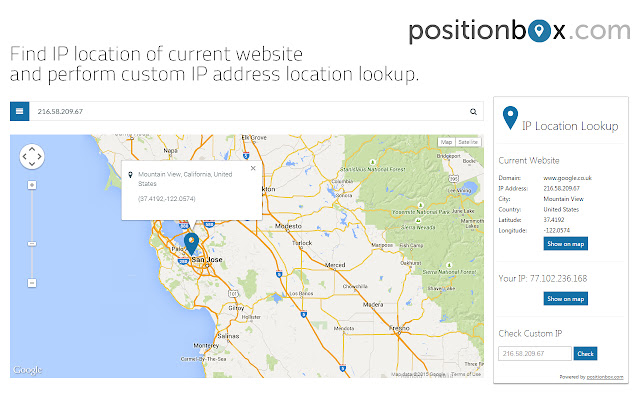 IP Location Lookup Tool chrome谷歌浏览器插件_扩展第2张截图