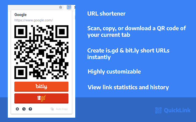 URL Shortener & QR Code Generator - QuickLink chrome谷歌浏览器插件_扩展第1张截图