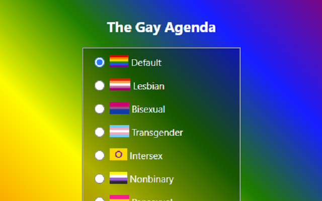 The Gay Agenda chrome谷歌浏览器插件_扩展第1张截图