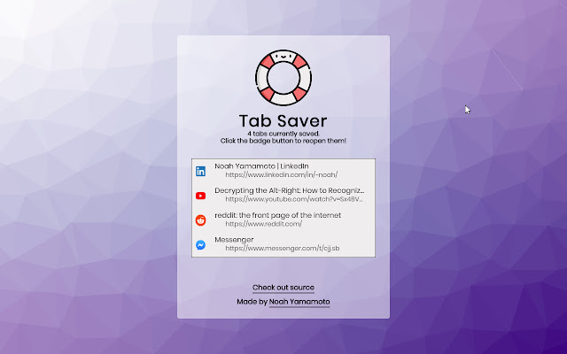 Tab Saver chrome谷歌浏览器插件_扩展第2张截图