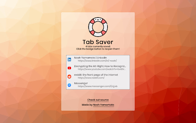Tab Saver chrome谷歌浏览器插件_扩展第3张截图