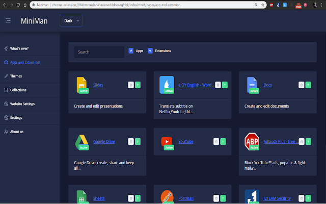 Miniman chrome谷歌浏览器插件_扩展第2张截图