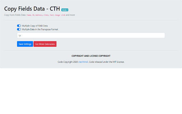 Copy Fields Data - CTH chrome谷歌浏览器插件_扩展第3张截图