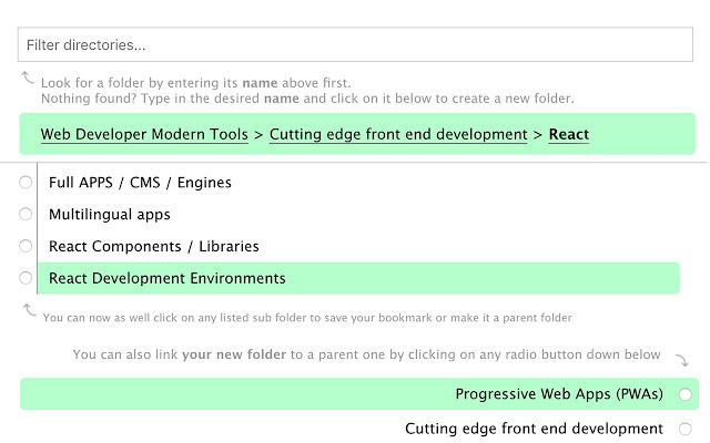 Tree First Bookmarks chrome谷歌浏览器插件_扩展第3张截图