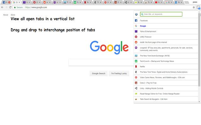 Tabs Search & Navigator chrome谷歌浏览器插件_扩展第1张截图