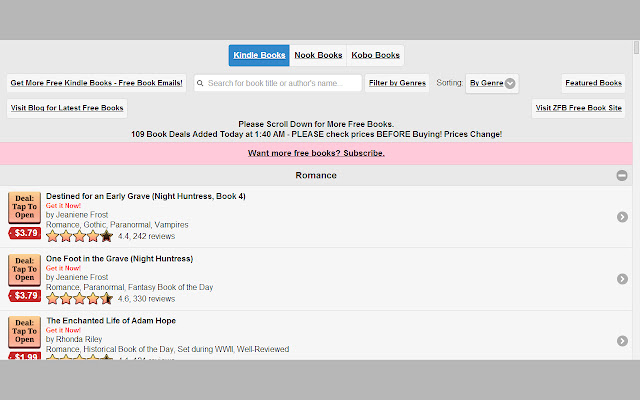 Kindle, Nook and Kobo Book Deals chrome谷歌浏览器插件_扩展第1张截图
