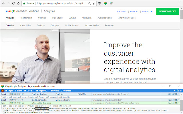 XTag Google Analytics: Record and check chrome谷歌浏览器插件_扩展第1张截图