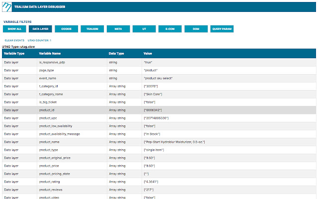 Tealium Data Layer Debugger chrome谷歌浏览器插件_扩展第1张截图