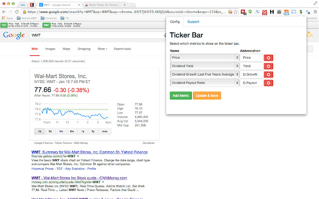 Stock Ticker for Chrome chrome谷歌浏览器插件_扩展第1张截图