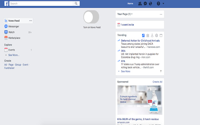 Facebook News Feed and Chat Remover chrome谷歌浏览器插件_扩展第1张截图