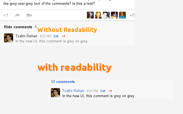 Readability for Google Plus™ chrome谷歌浏览器插件_扩展第1张截图