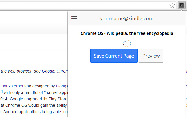 Save to Kindle chrome谷歌浏览器插件_扩展第1张截图