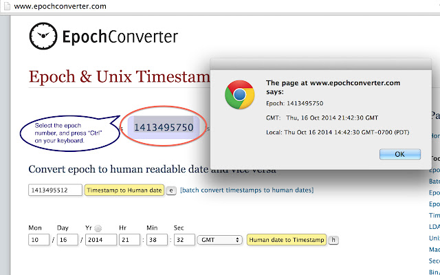 Epoch Converter chrome谷歌浏览器插件_扩展第1张截图