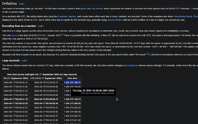 Unix Converter chrome谷歌浏览器插件_扩展第1张截图