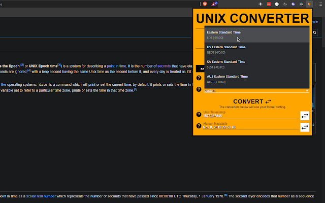 Unix Converter chrome谷歌浏览器插件_扩展第3张截图