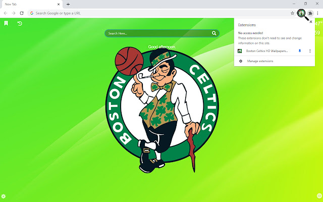 Boston Celtics HD Wallpapers New Tab chrome谷歌浏览器插件_扩展第1张截图