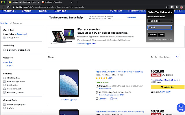Sales Tax Calculator chrome谷歌浏览器插件_扩展第1张截图