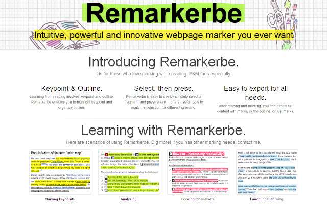 Remarkerbe chrome谷歌浏览器插件_扩展第1张截图