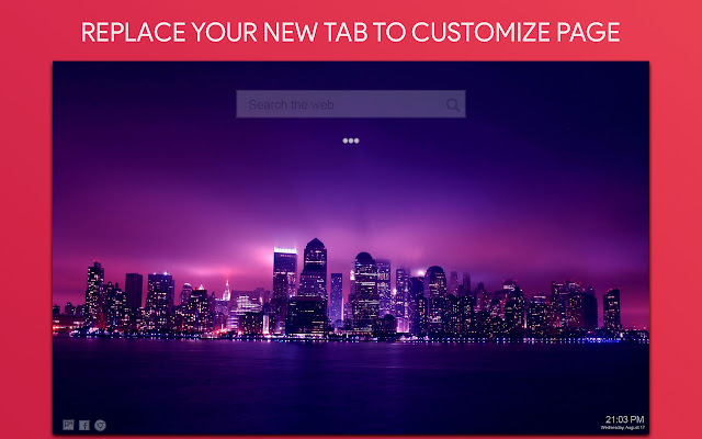 Purple Aesthetic Wallpaper HD Custom New Tab chrome谷歌浏览器插件_扩展第1张截图