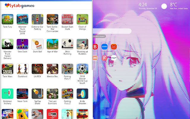 Aesthetic Anime Wallpaper HD New Tab Theme chrome谷歌浏览器插件_扩展第2张截图