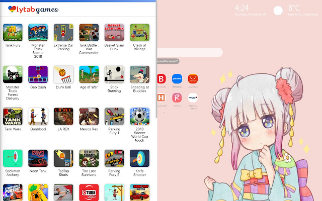 Cute Kawaii Aesthetic Wallpaper New Tab chrome谷歌浏览器插件_扩展第3张截图