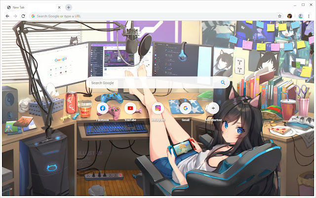 Anime Lofi student girls Wallpapers New Tab chrome谷歌浏览器插件_扩展第1张截图