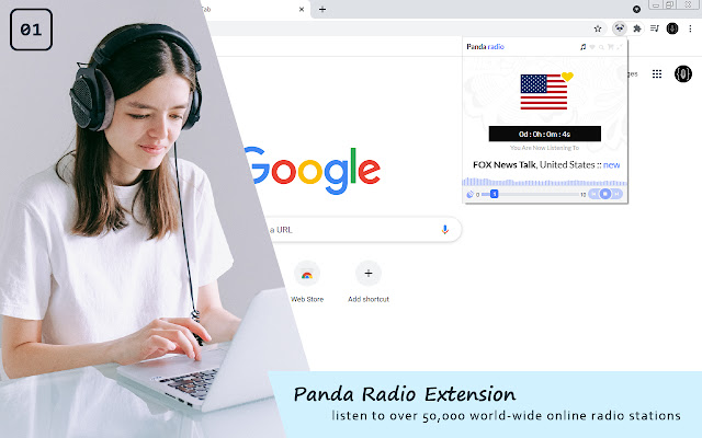 Panda Radio chrome谷歌浏览器插件_扩展第1张截图