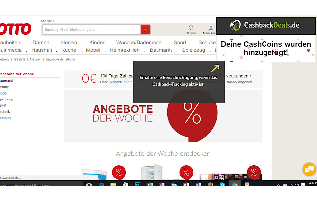 CashbackDeals.de Cashback-Melder chrome谷歌浏览器插件_扩展第2张截图