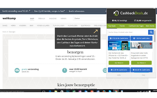 CashbackDeals.de Cashback-Melder chrome谷歌浏览器插件_扩展第3张截图