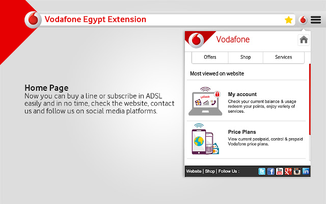 Vodafone Egypt Extension chrome谷歌浏览器插件_扩展第1张截图